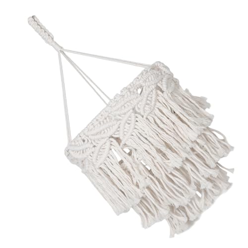FUTUREORYY Boho Makramee Lampenschirm mit Fransen Handgewebt Hängende Deckenleuchte für Wohnzimmer Indoor Dekor Stilvolle Pendelleuchte Accessoire FUTUREORYY Boho Makramee Lampenschirm mit Fransen Handgewebt Hängende Deckenleuchte für Wohnzimmer Indoor Dekor Stilvolle Pendelleuchte Accessoire von FUTUREORYY