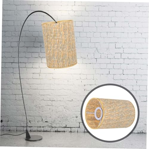 FUTUREORYY Bunter Gewebter Stoff Lampenschirm Trommelform Langlebig Reißfest Ersatz für Tischlampe Stehlampe Schlafzimmer Wohnzimmer Dekor Einfache Installation von FUTUREORYY