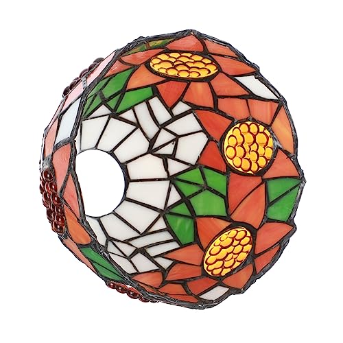 FUTUREORYY Buntglas Lampenschirm Retro Vintage Lampenabdeckung aus Glas für Kronleuchter Tischleuchte Wandlampe Verarbeitet Transparent Einfach zu Nutzen Einweihungsgeschenk von FUTUREORYY