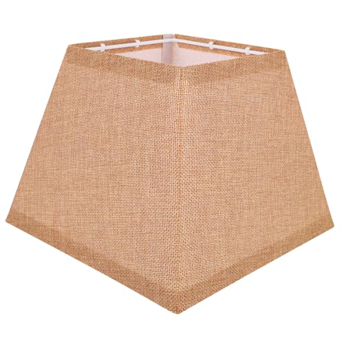 FUTUREORYY Dekorativer Stoff lampenschirm Trapezform Leicht Abnehmbar Faltbar für Tisch Steh Wandlampen Warmes Licht Wohnliches Flair Landhausstil von FUTUREORYY