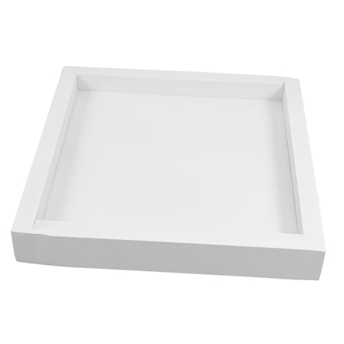 FUTUREORYY Quadratischer Teller Aus Kunststoff Topfteller Mit Verdicktem Design Pflanzentablett Für Garten Und Balkon Rutschfester Topfboden Innen Weiß von FUTUREORYY