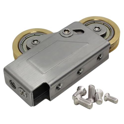 FUTUREORYY Doppel Kupfer Tür und Fenster Schiebepulley aus Metall mit Wälzlager Langlebig Geräuscharm Rostfrei für Terrassentüren und Schiebetüren Tragfähigkeit und Sanftes Gleiten von FUTUREORYY