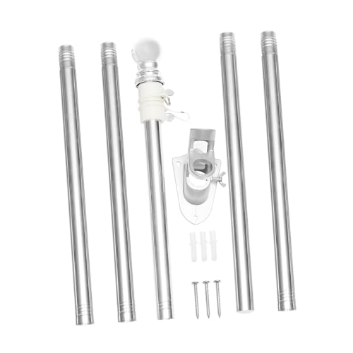 FUTUREORYY Edelstahl Fahnenmast Outdoor Flaggenstab Rostfrei mit Basis und Schrauben für Garten Wohnwagen Professionelle Verdrehfreie Drehfunktion Wetterbeständig von FUTUREORYY