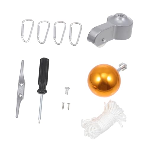 FUTUREORYY Edelstahl Fahnenmast Zubehör mit Riemenscheibe und Reparaturteilen Wetterbeständig Einfache Installation für Outdoor Flaggenmasten Langlebige Flaggenmast Ersatzteile für Stabile von FUTUREORYY