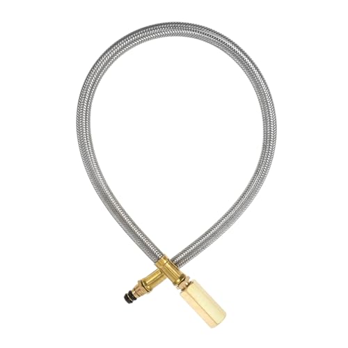 FUTUREORYY Edelstahl Gasbrenner Verlängerungsschlauch Flexibel für Campingkocher und Grill für Flache Gaskartuschen Robustes Outdoor Zubehör für Vielseitigen Einsatz von FUTUREORYY