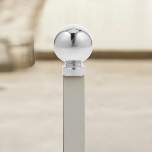 FUTUREORYY Edelstahl Hohler Ball Zaunpfostenkappe Langlebig Leicht für Gartendeko Treppengeländer DIY Zaunzubehör Robust Stabile Montage von FUTUREORYY