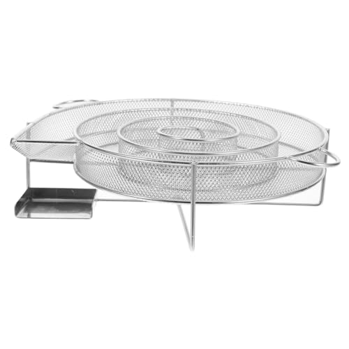 FUTUREORYY Edelstahl Kaltrauchgenerator mit Grillrost und Rauchschale Langlebiger Outdoor Räuchergenerator für Intensives Aroma Vielseitig für Fleisch Fisch und Gemüse Beim Bbq und Camping von FUTUREORYY