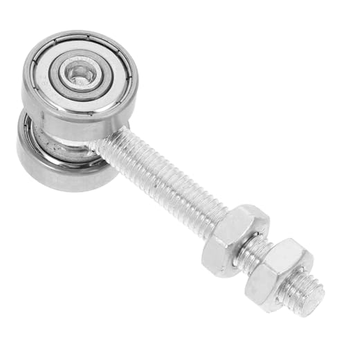 FUTUREORYY Edelstahl Schiebetürschiene Doppelrollen mit Doppeltem Lager Langlebige Türlaufrolle Einfache DIY Montage Hohe Tragkraft Vielseitig für Schiebetüren Scheunentore und Kabelsysteme von FUTUREORYY