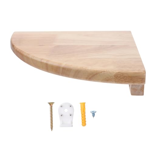 FUTUREORYY Eckregal Aus Eiche Für Wand Fächerregal Mit Abgerundeten Kanten Wandregal Praktisches Eckregal Für Wohnzimmer Und Schlafzimmer Wasserdichtes Material Für Küche Und Bad von FUTUREORYY