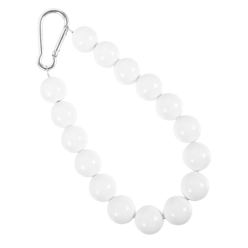 FUTUREORYY Fahnenmast Befestigungsring aus mit PVC Perlen Flexible Flaggenstange Fixierung Wetterbeständig Leicht zu Installieren Geeignet für Standard Fahnenmasten Perlen Design in Weiß von FUTUREORYY