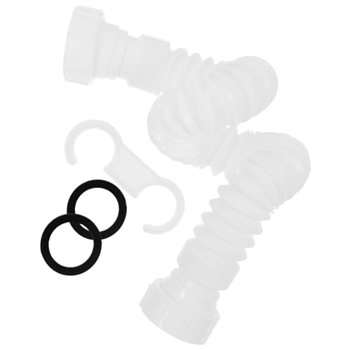 FUTUREORYY Flexibler Abflussrohr Verbinder aus Robustem Kunststoff Lang Doppelt Gewindet Verstellbar Platzsparend Einfache Montage Passend für Spülbecken und Müllzerkleinerer von FUTUREORYY