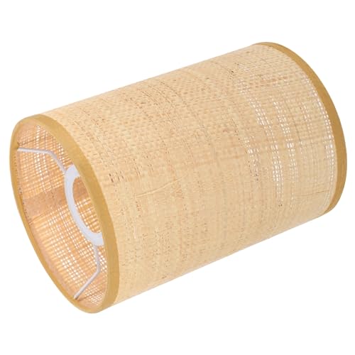 FUTUREORYY Geflochtener Rattan Lampenschirm für Tisch und Stehlampen Natürlicher Lampenschirm aus Robustem Metallgeflecht Rustikale Nachttischlampe Langlebig und Augenschonend Geeignet für von FUTUREORYY