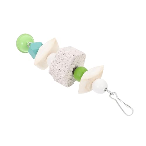 FUTUREORYY Hängendes Papageien kauspielzeug aus Langlebigem Beißfestem Vulkanstein mit Natürlichem Tintenfischknochen Calciumreiches für Käfigvögel zur Zahnpflege und Beschäftigung von FUTUREORYY