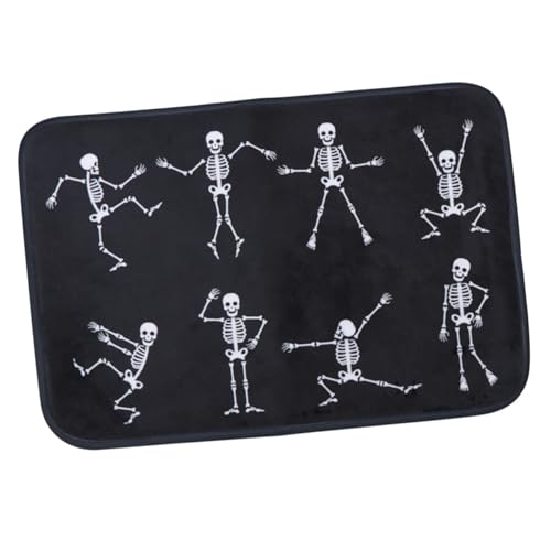 FUTUREORYY Halloween Fußmatte mit Skelettmuster Rutschfester Unterseite Langlebiger Türmatte für Halloween Party Vielseitig Einsetzbar Perfektes Festivalgeschenk FUTUREORYY Halloween Fußmatte mit Skelettmuster Rutschfester Unterseite Langlebiger Türmatte für Halloween Party Vielseitig Einsetzbar Perfektes Festivalgeschenk von FUTUREORYY