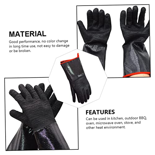 FUTUREORYY Hitzebeständige Langlebige Ofenhandschuhe aus Wasserdichtem Neopren für Küche Grill Backofen und Mikrowelle Flexible Passform mit Fünf Fingern für Sicheren Griff und Schutz vor von FUTUREORYY