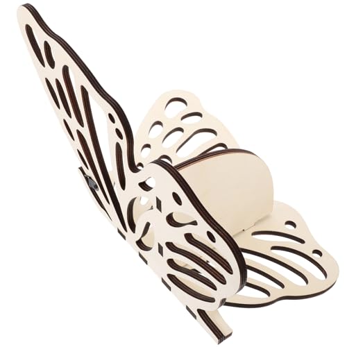FUTUREORYY Holz Eckregal Schwebendes Bücherregal Wandmontage Butterfly Form Wandbücherregal Hängend für Wohnzimmer Schlafzimmer Kinderzimmer von FUTUREORYY