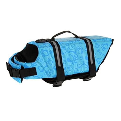 FUTUREORYY Hundeschwimmweste für Verstellbare Reflektierende Rettungsweste mit Zusätzlicher Polsterung für Hohen und Sichtbarkeit für Training Strand Pool und Bootfahren von FUTUREORYY