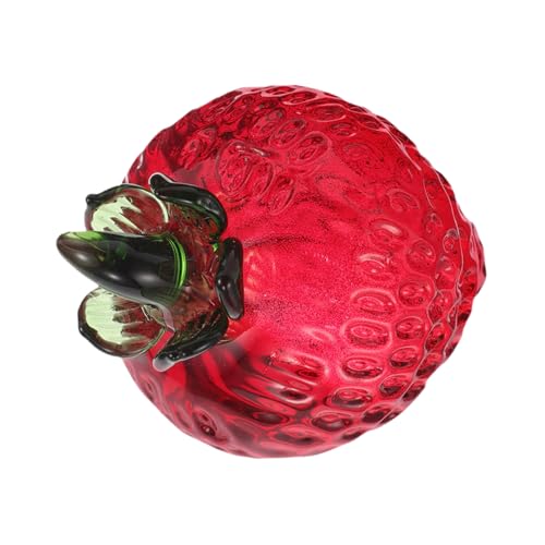 FUTUREORYY Kristall Erdbeer Ornament Transparent Kreativ Poliert Glasfrucht Dekoration Für Zuhause Büro Frühling FUTUREORYY Kristall Erdbeer Ornament Transparent Kreativ Poliert Glasfrucht Dekoration Für Zuhause Büro Frühling von FUTUREORYY