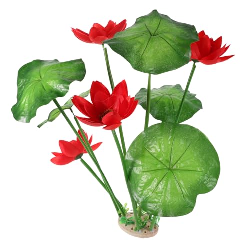 FUTUREORYY Künstliche Aquariumpflanzen Lotusblumen in Rot Fischbeckendekoration Pflegeleicht Vielseitig für Süß und Einfache Installation Kleine Aquarium Deko FUTUREORYY Künstliche Aquariumpflanzen Lotusblumen in Rot Fischbeckendekoration Pflegeleicht Vielseitig für Süß und Einfache Installation Kleine Aquarium Deko von FUTUREORYY