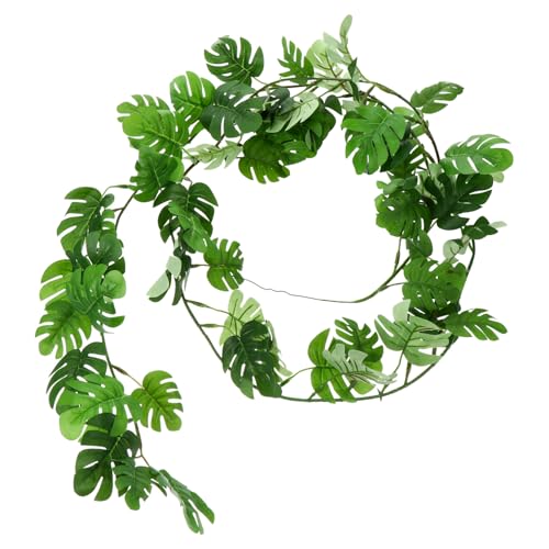 FUTUREORYY Künstliche Monstera Ranken Grüne Girlande Lebensechte Künstliche Pflanzenwand Dekoration für Wohnzimmer Hotel Restaurant Langlebige und Ganzjährige Wand Deckenverzierung von FUTUREORYY