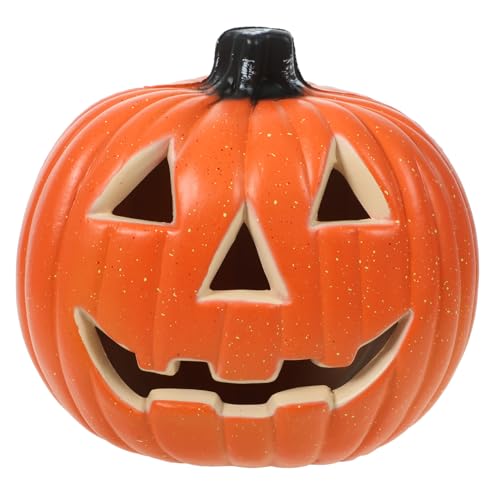 FUTUREORYY Kürbislaterne -schädellampe Halloween -kürbisdekorationen Dekorate Kürbis Im Freien Halloween-Lampe Kürbisse Led Herbstkürbisdekor Drinnen Orange Plastik von FUTUREORYY