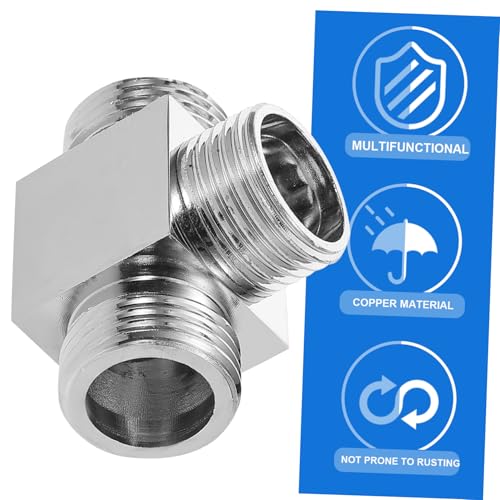 FUTUREORYY Kupfer Wasserverteiler Verteiler Adapter für Wasserhähne Waschmaschinenanschluss Robust Dichtungsfrei Einfache Installation für Garten Küche Bad von FUTUREORYY