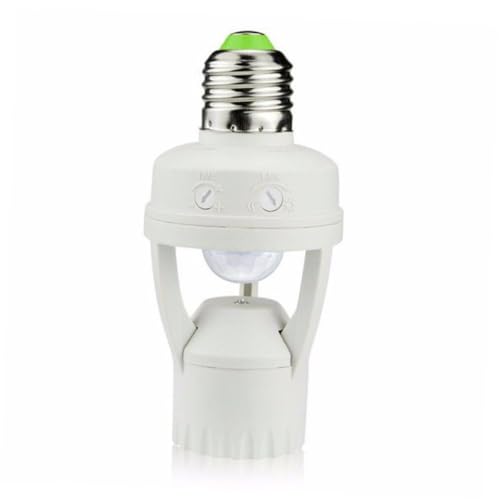 FUTUREORYY LED Infrarot Bewegungsmelder Lampenfassung mit Einstellbarer Helligkeit und Pir Körper Sensor Leuchtmittelsockel aus Robustem Kunststoff und Kupfer Geeignet für Außenbeleuchtung FUTUREORYY LED Infrarot Bewegungsmelder Lampenfassung mit Einstellbarer Helligkeit und Pir Körper Sensor Leuchtmittelsockel aus Robustem Kunststoff und Kupfer Geeignet für Außenbeleuchtung von FUTUREORYY