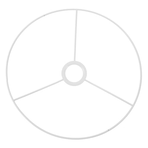 FUTUREORYY Lampenschirm Rahmen Rund Øcm Fassung DIY Lampenschirm Halter für Decken und Stehlampe Einfache Montage Robustes Lampenschirmgestell von FUTUREORYY