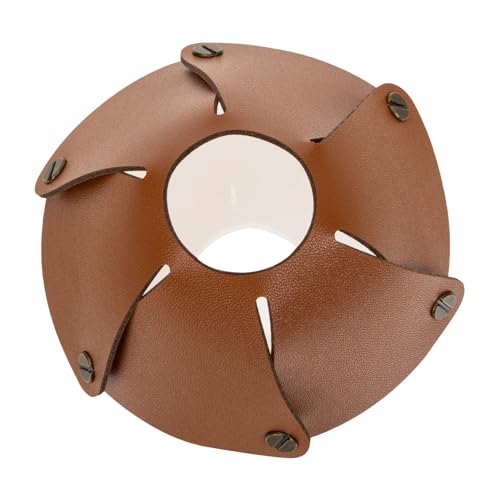 FUTUREORYY Lederschild Lampenschirm für Outdoor camping Robustes Braunes Leder Schützend und Dekorativ Passend für Hängende Campinglampen Wetterfest und Langlebig für Garten und Mobile von FUTUREORYY