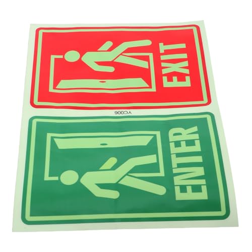 FUTUREORYY Luminous Exit Sign Sticker Selbstklebender Sicherheits Notausgang Indikator Nachtlicht für Flur Schlafzimmer Wohnzimmer Weiches Leuchten Evacuation Safety Guide FUTUREORYY Luminous Exit Sign Sticker Selbstklebender Sicherheits Notausgang Indikator Nachtlicht für Flur Schlafzimmer Wohnzimmer Weiches Leuchten Evacuation Safety Guide von FUTUREORYY