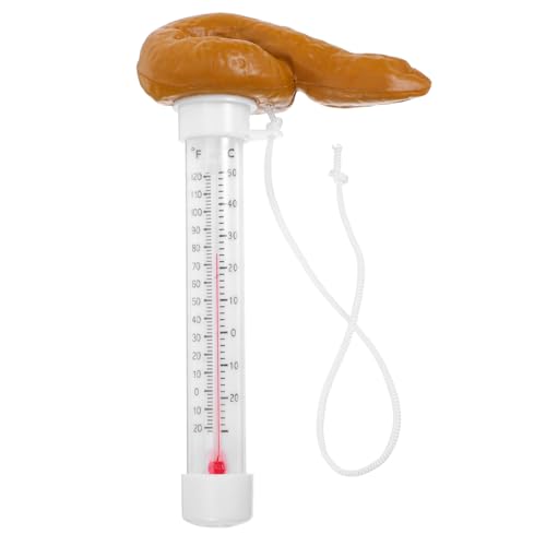FUTUREORYY Lustiges Schwimmendes Poolthermometer Poop-form Wasserthermometer Schwimmbad Spa Aquarium Temperaturmesser Für Innen Und Außen von FUTUREORYY