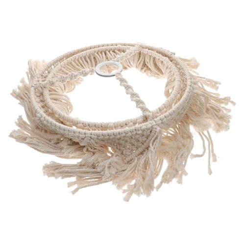 FUTUREORYY Macrame Lampenschirm Boho Stil Handgewebter Deckenlampenschirm aus Baumwollseil Einfache Installation Dekorativer Hängelampenschirm für Wohnzimmer und Schlafzimmer Design FUTUREORYY Macrame Lampenschirm Boho Stil Handgewebter Deckenlampenschirm aus Baumwollseil Einfache Installation Dekorativer Hängelampenschirm für Wohnzimmer und Schlafzimmer Design von FUTUREORYY