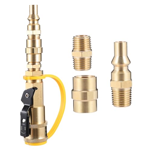 FUTUREORYY Messing Gasadapter Absperrventil Schnellkupplung Gasschlauchanschluss Langlebig Korrosionsbeständig für Vielseitige Verbindungen FUTUREORYY Messing Gasadapter Absperrventil Schnellkupplung Gasschlauchanschluss Langlebig Korrosionsbeständig für Vielseitige Verbindungen von FUTUREORYY