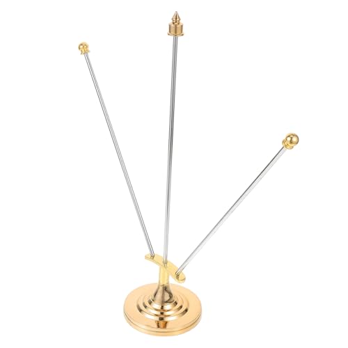 FUTUREORYY Metall Tischflaggenständer Dreistangen Fahnenhalter Robust für Büro Zuhause Party Desktop Flaggenhalter Goldfarben von FUTUREORYY