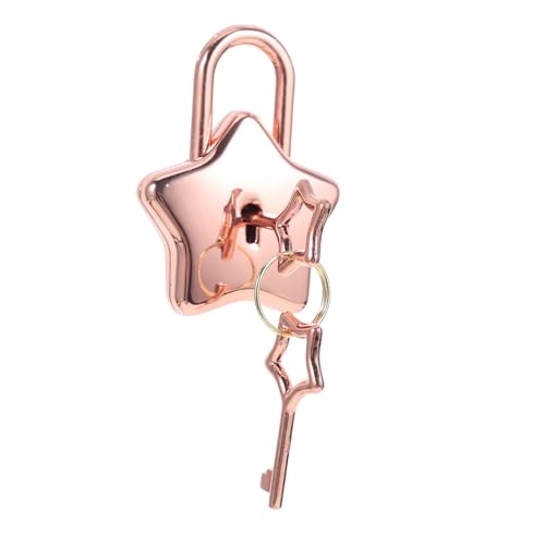 FUTUREORYY Mini Sternförmiges Schloss mit Schlüssel Kleines Metall Padlock für Notizbuch Schmuckbox Diy Zubehör Roségold für Sichere Aufbewahrung und Kreative Projekte FUTUREORYY Mini Sternförmiges Schloss mit Schlüssel Kleines Metall Padlock für Notizbuch Schmuckbox Diy Zubehör Roségold für Sichere Aufbewahrung und Kreative Projekte von FUTUREORYY