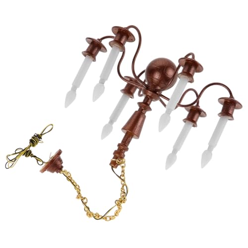 FUTUREORYY Miniatur Deckenleuchte Metall Flammig Weißes Licht Mini Haus Möbel Innenraum Dekoration für Puppenhaus Wohnzimmer Esszimmer Flur Modellbau Zubehör von FUTUREORYY