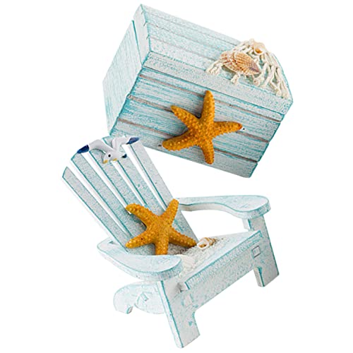 FUTUREORYY Miniaturstuhl Und Holzkiste Nautisches Dekor Simuliertes Puppenhaus-Ornament Mini-holzkiste Handwerk Im Mediterranen Stil Für Spielhausmöbel Und Strandkorb-bastelarbeit FUTUREORYY Miniaturstuhl Und Holzkiste Nautisches Dekor Simuliertes Puppenhaus-Ornament Mini-holzkiste Handwerk Im Mediterranen Stil Für Spielhausmöbel Und Strandkorb-bastelarbeit von FUTUREORYY