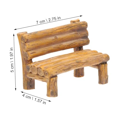FUTUREORYY Miniaturstuhl aus Holzimitat Leichter Miniatur gartenstuhl und Bonsai dekor Multifunktionaler Schreibtisch handyhalter für Büro und Miniaturhaus Dekoration von FUTUREORYY