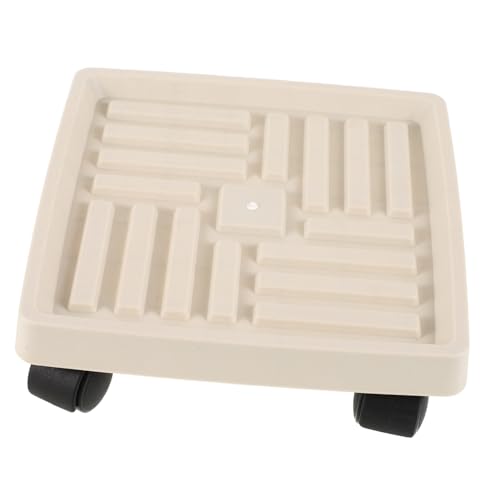 FUTUREORYY Mobiler Pflanzenuntersetzer mit Rädern Quadratischer Blumentopfhalter aus Robustem PP Wasserdichtes Abtropf tablett Beweglicher Pflanzentopfständer für Drinnen und Draußen von FUTUREORYY