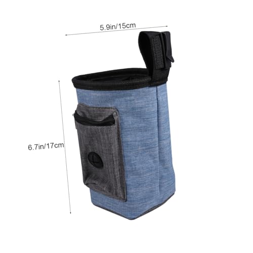 FUTUREORYY Multifunktionale Tragbare Snacks Tasche für Hunde mit Kordelzug Große Kapazität Langlebig und Praktisch für Training Reisen Camping und Spaziergänge Blaue Aufbewahrungstasche für von FUTUREORYY