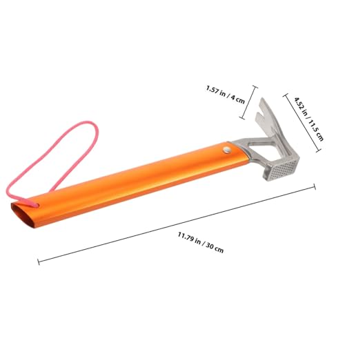 FUTUREORYY Multifunktionaler Zeltnagelhammer mit Edelstahl Kupferkopf Vibrationsdämpfender Aluminiumgriff Praktischer Heringzieher für Camping und Outdoor einsätze Langlebig und Sicher von FUTUREORYY
