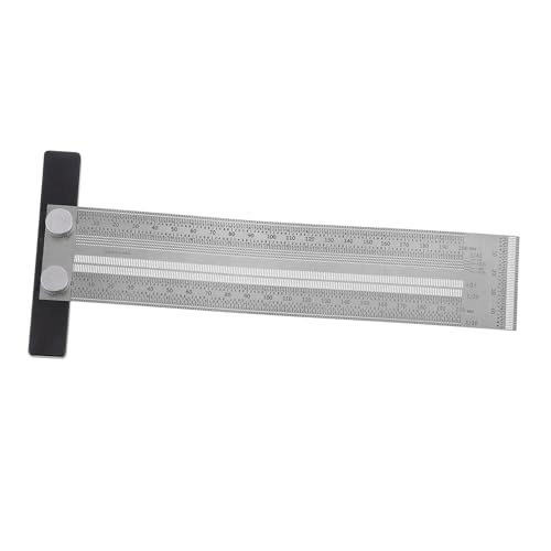 FUTUREORYY Multifunktionales Holzarbeitslineal aus Edelstahl Präziser Metall Messwinkel für Schreiner Flexibler Anreißlineal mit Feinen Markierlöchern Geeignet für Holzverarbeitung und von FUTUREORYY