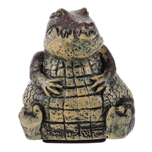FUTUREORYY Outdoor Schlüsselversteck Krokodil Form Wetterfeste Resin Garten Schlüsselbox Miniatur Gartendekoration Robust Sicher für Garten von FUTUREORYY