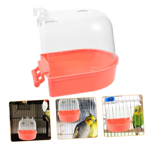 FUTUREORYY Papageien Badebox aus Robustem Kunststoff Auslaufsicheres Vogelbad für Wellensittiche und Kleine Papageien Vielseitige Vogeldusche für Käfig mit Sand oder Wasserfüllung von FUTUREORYY