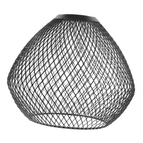 FUTUREORYY Pendelleuchten Lampenschirm Eisen Geometrisches Design Dekorativer Vintage Lampenschirm Geeignet für Restaurant und Zuhause Einfache Installation Langlebig und Elegant Schwarz von FUTUREORYY