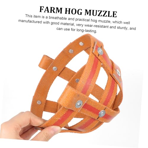 FUTUREORYY Professioneller Atmungsaktiver Schweinemaulkorb aus Strapazierfähigem Material Großer Maulschutz für Schweine Praktisches Farmzubehör zum Schutz vor Beißen Sicher und Langlebig von FUTUREORYY
