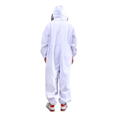 FUTUREORYY Professioneller Imkeranzug XXL Weiß mit Elastischen Bündchen und Abnehmbarer Schleierhaube Vollschutz Ganzkörperanzug für Imker Bienenhaltung Schutzkleidung FUTUREORYY Professioneller Imkeranzug XXL Weiß mit Elastischen Bündchen und Abnehmbarer Schleierhaube Vollschutz Ganzkörperanzug für Imker Bienenhaltung Schutzkleidung von FUTUREORYY