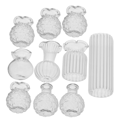 FUTUREORYY Puppenhaus Blumendekor Puppenhauszubehör Minitopf Minivase Puppenhaus Winziger Miniatur Kunstblumentopf Puppenhauspflanzen Kleine Vase Puppenhausminiaturen Winzige Vase von FUTUREORYY