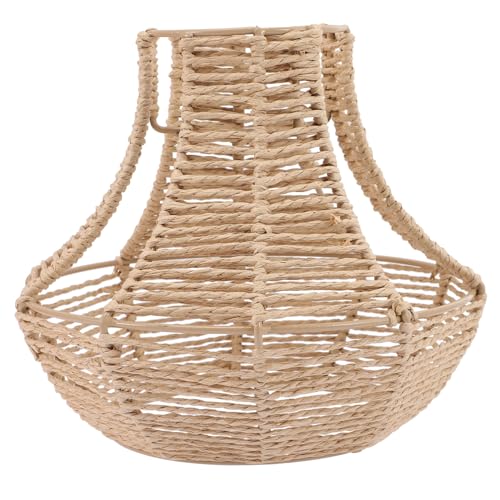 FUTUREORYY Rattan Lampenschirm Deckenleuchte Imitation Geflochtener Lampenschirm Kreative Bambuskunst Pendelleuchte Dekoration Für Esszimmer Hotel Wohnzimmer von FUTUREORYY