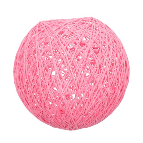 FUTUREORYY Rattan Lampenschirm Tischlampen Abdeckung aus Papier Langlebiger DIY Lampenschirm für Innenbereich Stabile Struktur Einfache Montage Zarte Details Rosa von FUTUREORYY